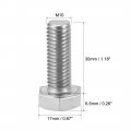 Uxcell M10x30mm Hex Bolts 304 Stainless Steel Hexagon Screw Bolt 5pcs