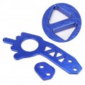 Qiilu Front Rear Towing Hook Set Universal Car Aluminium Alloy Trailer Ring Blue