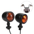 Turn Lights 2pcs Retro Metal Motorcycle Indicators Lamp