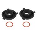2pcs H4 Led Headlight Adapter Base Bulb Sockets Retainer Holder Universal For Car Black