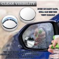 Jonmon- 2p Suction Cup Blind Spot Mirrors 2 Inch Small Round Hd Glass 360 Degree Wide Angle Convex Rear View Exterior Side