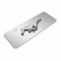 Ipick Image Made For Ford Mustang 3d Logo 12 X 4 25 European Look Chrome Half-size Stainless Steel License Plate