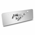 Ipick Image Made For Ford Mustang 3d Logo 12 X 4 25 European Look Chrome Half-size Stainless Steel License Plate