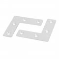 Uxcell 50mm X 1mm Stainless Steel L Shape Corner Brace Flat Mending Plate 100pcs