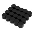 20pcs 17mm Universal Black Silicone Car Wheel Nut Lug Hub Screw Rim Bolt Covers Dust Protection Tyres Caps 