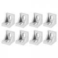 8pcs Inside Corner Bracket Gusset 38x38x35mm 4040 Thicken Angle Connectors For 4080 Series Aluminum Extrusion Profile Silver 