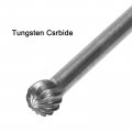Uxcell Tungsten Carbide Rotary Files 1 8 Shank Single Cut Ball Shape Burrs Tool 5mm Dia For Die Grinder Drill Bit Alloy Steel