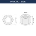 10pcs 10-24 Nylon Insert Hex Lock Nuts 304 Stainless Steel Self-locking Stop Nut For Industrial Construction Fasteners Silver