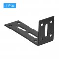 Uxcell Adjustable L Corner Braces 4pcs 120 X 60 40mm Stainless Steel Code 90 Degree Slotted Angle Brace Bracket For Furniture