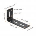 Uxcell Adjustable L Corner Braces 4pcs 120 X 60 40mm Stainless Steel Code 90 Degree Slotted Angle Brace Bracket For Furniture