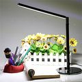 24 Led Simple Desk Lamp Modern Folding Reading Toughened Glass Base Black 