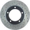 Front Right Passenger Side Disc Brake Rotor Cross-drilled Slotted For Lexus Lx470 1998 1999 2000 2001 2002 2003 2004 2005 2006 