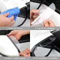 Blilo 2pcs Car Rear View Mirror Rain Visor Guard Carbon Fiber Side Window Wind Deflectors Waterproof Auto Shields Visors
