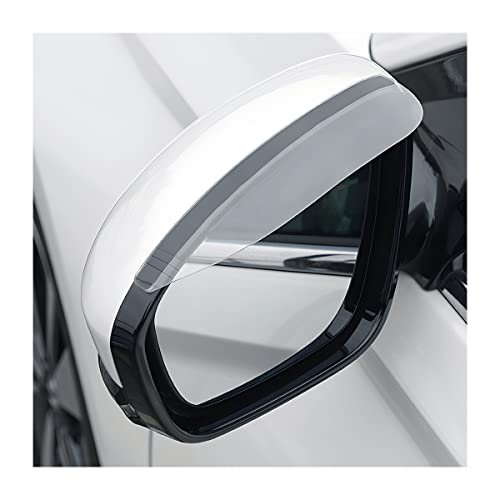Blilo 2pcs Car Rear View Mirror Rain Visor Guard Carbon Fiber Side Window Wind Deflectors Waterproof Auto Shields Visors