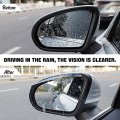 Blilo 2pcs Car Rear View Mirror Rain Visor Guard Carbon Fiber Side Window Wind Deflectors Waterproof Auto Shields Visors