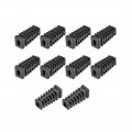 Strain Relief Boots 25 3mm Pvc Cord Protector Cover Sleeve 3 4mmx5 8mm Inner Dia Black 10pcs 