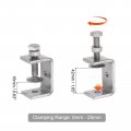 Uxcell Stainless Steel C-clamp With 47mm Wide Jaw Opening For Woodworking Welding Building