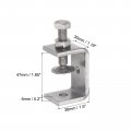 Uxcell Stainless Steel C-clamp With 47mm Wide Jaw Opening For Woodworking Welding Building