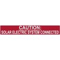 Hellermanntyton 596-00245 Pre-printed Reflective Solar Label 6 5 X 1 0 Caution Electric System Red Pack Of 50 
