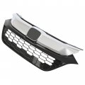 Kuafu Front Bumper Upper Grille Grill Compatible With 2019-2021 Honda Hrv Hr-v Replacement For Ho1200240 Radiator Silvery Black