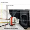 Headlight With Led Strip At Bottom Driver Side Fit Freightliner Columbia