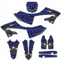 2022-2023 Yz 125 Flaming Gearhead Blue Senge Graphics Complete Kit For Yamaha 