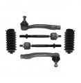 Front Outer Inner Tie Rod Ends Bellow Boots 6 Pieces Steering Kit 