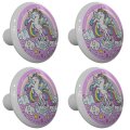 Gotham Decor Set Of 4 Magical Rainbow Unicorn Drawer Knobs 