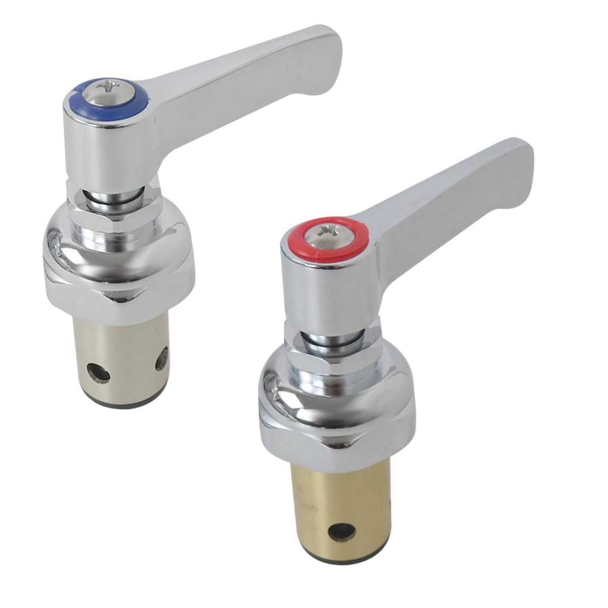 Hot And Cold Side Handle Stem Assembly Brass Spindle Replacement Designed Compatible For All T S Faucet Valve Replace 002713-40