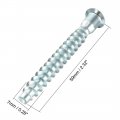 Uxcell Furniture Confirmat Screw 7x59mm Hex Socket Wood Screws Zinc Plated 20pcs