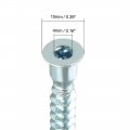 Uxcell Furniture Confirmat Screw 7x59mm Hex Socket Wood Screws Zinc Plated 20pcs