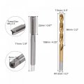 Uxcell M8 X 0 5 Straight Flute Thread Tap And 7 5mm Twist Drill Bit Set Metric Titanium Plated 6542 High Speed Steel Machine