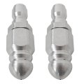 D Sewer Jetter Nozzle Stainless Steel Pressure Washer Drain Hose With 1 4 Quick Connector 5000psi 2 Pack 