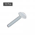 Uxcell 1 4-20 X 1-1 2 Thumb Screws 10pcs Carbon Steel Fully Thread Galvanized Finger Tight Racket Screw