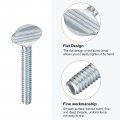 Uxcell 1 4-20 X 1-1 2 Thumb Screws 10pcs Carbon Steel Fully Thread Galvanized Finger Tight Racket Screw