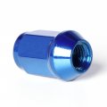 Circuit Performance 12x1 5 Blue Closed End Bulge Acorn Lug Nuts Cone Seat Forged Steel 20 Pieces