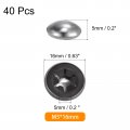 Uxcell 40pcs 65mn Steel Push On Nut Caps 0 2 Inch Axle Fastener For Hand Trucks Lawn Wagons And Rolling Bins M5 X 16mm