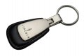Lincoln Tear Drop Black Leather Key Chain 