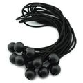 Hj Garden 24pcs 12 Inches 30cm Ball Bungee Cords Black Elastic String Canopy Tarp Tie Down Straps Tent Fix Rope 