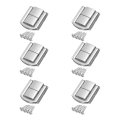 6pcs Toggle Catch Lock 1 X 0 8 Hasp Latch Mini Clasp With Mounting Screws For Jewelry Box Gift Wooden Cabinet Silver 