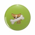 Pet Dog Double Sided Stainless Steel Keychain With 3d Resin Design Round 1 25 In Novelty Key Ring For Backpacks And Luggage 