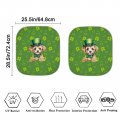 Suobstales Yorkshire Shamrock Print Windshield Shade St Patrick S Day Decoration 2 Pack Car Sun For Front Window Durableshades