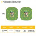 Suobstales Yorkshire Shamrock Print Windshield Shade St Patrick S Day Decoration 2 Pack Car Sun For Front Window Durableshades