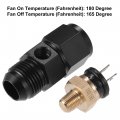 Uxcell 1 Set Auto Engine Temperature Cooling Fan Switch Fitting Adapter 10an 180 F On-165 Off