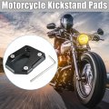 Motorcycle Kickstand Side Stand Plate Pad Aluminum Alloy Titanium Tone For Honda Monkey 125 2018-2023