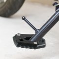 Motorcycle Kickstand Side Stand Plate Pad Aluminum Alloy Titanium Tone For Honda Monkey 125 2018-2023