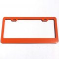 Uframe Set Of 2 License Plate Frames Holders Powder Coated Wide Bottom Style Orange