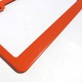 Uframe Set Of 2 License Plate Frames Holders Powder Coated Wide Bottom Style Orange