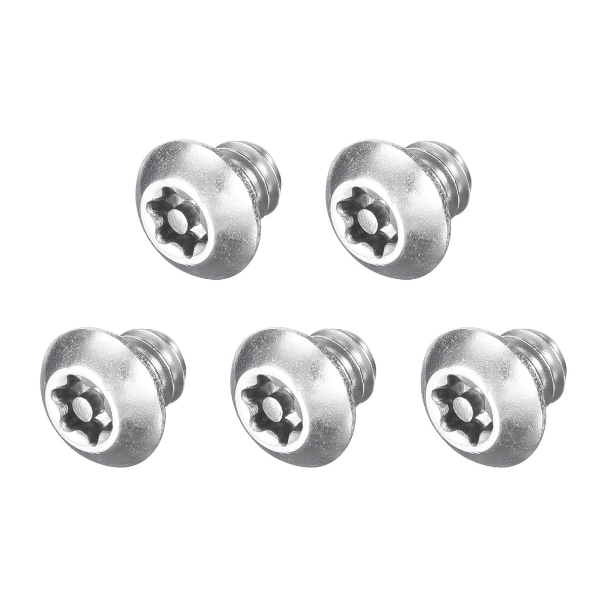 5pcs Torx Security Machine Screws 1 4-20 X 4 304 Stainless Steel Tamper Resistant Button Head Bolt Full Thread For Anti-theft