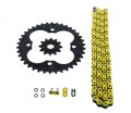 Chain And Sprocket Kit Fits Honda Trx300ex 1993 To 2008 520 86 Yellow O Ring With 12 Tooth Front 38 Rear Steel Sprockets Black 